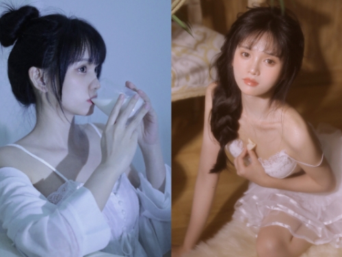 喝奶也能美出新高度？！牛奶妹最新美照曝光…　心機微撩露出迷人香肩