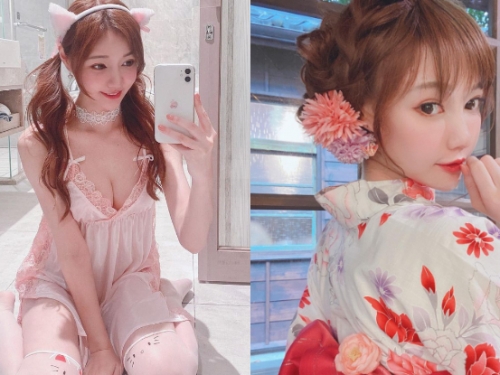 引誘犯罪！「蘇小立」發揮萌力娃娃坐，甜笑擠弄「白嫩美乳」讓畫面超誘惑！