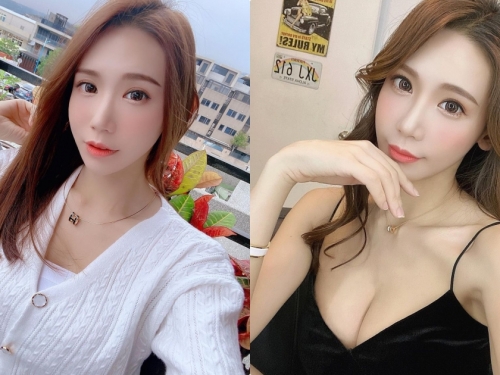 正妹「楊羽霏 Sunny」美乳弧度好飽滿，穿細肩帶洋裝超辣！