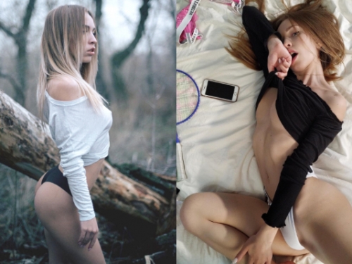 衣服撩高高…暗示意味超濃！性感妹飢渴樣讓人凍抹條　快提槍上陣幫一把