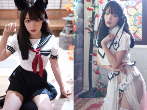 吸睛！最萌美少女《小伶》大玩角色扮演　JK制服、性感修女全都能駕馭