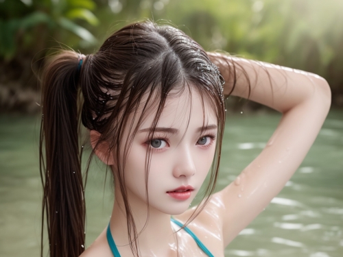 AI生成美女~水中で女子