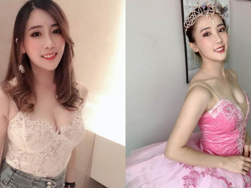 氣質芭蕾舞者「低胸舞衣」好驚豔，跳舞時的白嫩美乳太吸睛！