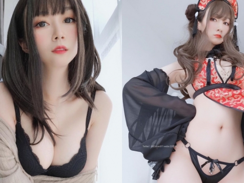 中國福利姬大方展示「小惡魔淫紋」！美乳翹臀快被看光，最愛把「絕對領域」露出來！