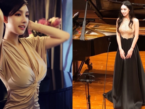 氣質優雅顏值出眾的「巨乳女高音」！爆乳禮服艷壓全場，日常穿搭狂秀「S曲線」！