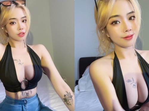 性感正妹「染金髮後放送美乳」，「飽滿的胸型弧度」太完美！