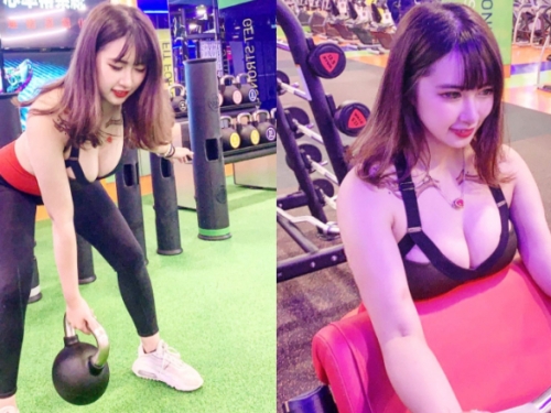台中World Gym教練「Vivi」身材火辣　快比壺鈴還要大！