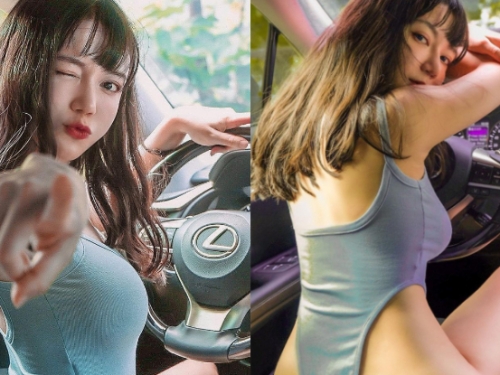 猛體女駕駛「毛咪Catty」包屁下空就上路，「絕挺翹臀」讓乘客超暈！