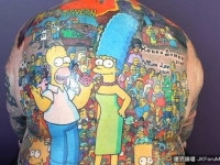 終極辛普森迷！203個角色刺上身　澳獄警挑戰世界紀錄