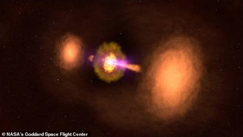 5億光年外現奇異天象，10億太陽質量黑洞噴流像巨大X翼戰機