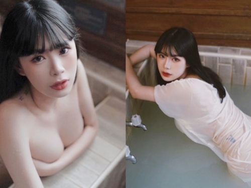青春肉體來泡湯！電眼美少女「潘潘」湯屋解放「D 乳、蜜臀」畫面辣翻