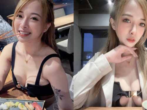 生日快樂！性感壽星「嵐芯語」厚乳直接端上桌，「鮮嫩乳線」讓人飽餐一頓