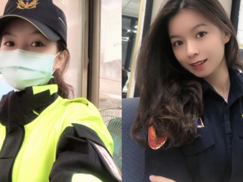 驚見「正妹警員」大眼笑顏超甜美，台灣犯罪率就因她而敗了！