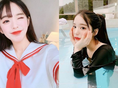 南韓超甜小隻馬萌妹「여성경」，下水時側身照展線「優質好曲線」！