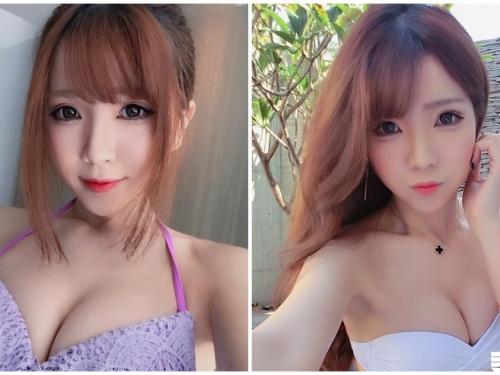 台中超兇美乳正妹！「飽滿車頭燈」看了瞬間流口水啊！