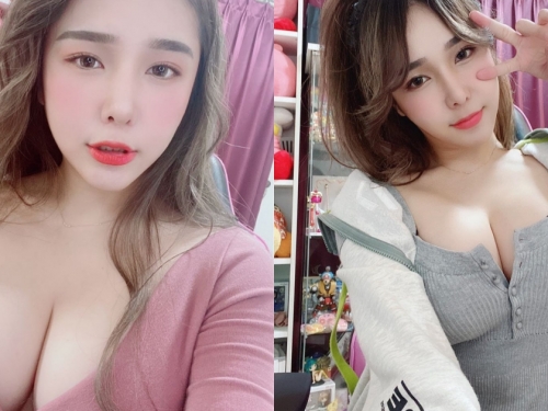 超優質的「ＵＵ奶」來啦！正妹璐璐低胸爆乳裝超吸睛，「渾圓飽滿」的深溝光看就窒息！