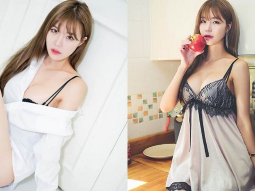 辣模「민한나」吃蘋果畫面超撩人，性感內衣誘惑好壞壞啊！