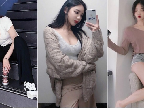 罩不住！正妹廁所自拍「圓潤南半球」意外露出！又白又嫩「養眼福利」太棒啦