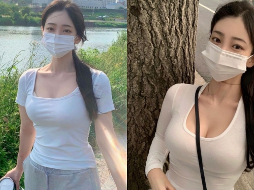 回頭率滿分！「超正氣質美女」天菜顏值讓人心動，路邊展現超完美身材