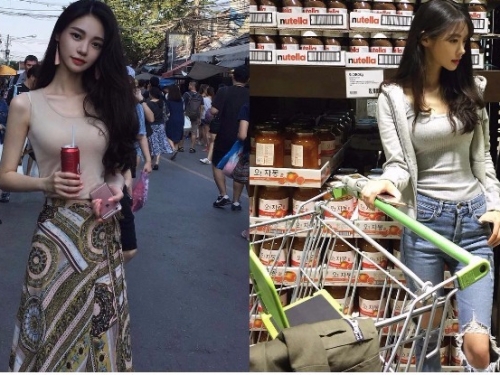 賣場驚見渾圓奶妹！緊身上衣兩粒「飽滿乳球」被勒緊，形狀凶狠現形…