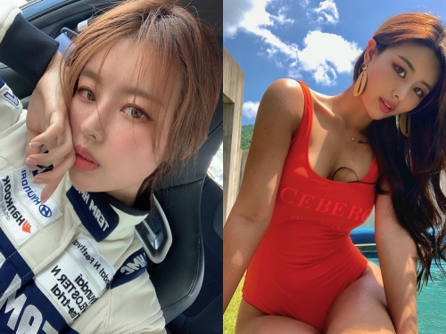 最辣女賽車手「Jung Youna」身材呈現完美S型　超不科學「奶膨腰束」緊身衣彷彿隨時要炸開