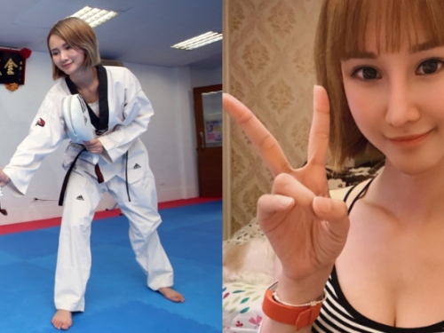 跆拳道正妹教練「格鬥美少女 Riva」擅長開腿飛踢　絕佳比例讓人著迷
