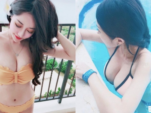 從上往下看太刺激了！「爆乳正妹」正面讓人失控，沒想到「俯視角巨乳」才是不得了呀！
