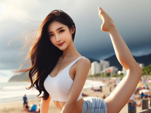 青春的妹子果然好（劈腿風格）