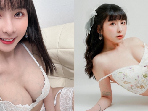 情慾教主「Tiny胎尼」曬渾圓青筋奶問粉絲：這有市場嗎？