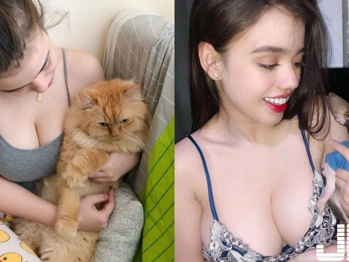 乳波蕩漾！愛護動物的妹子都真的「心胸寬大」，飽滿到不行的長輩讓我移不開目光...