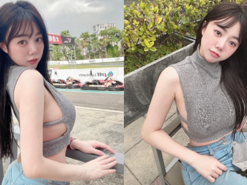 巨乳小隻馬米米小背心「霸氣側露」　零死角美貌讓人著迷