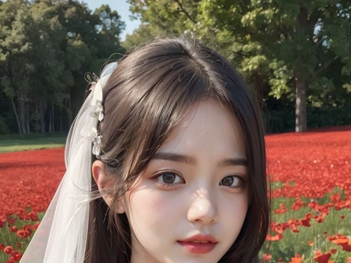 ★Patreon★ AI_Kaori - Bride Amidst Poppy Field Beauty - Part 1