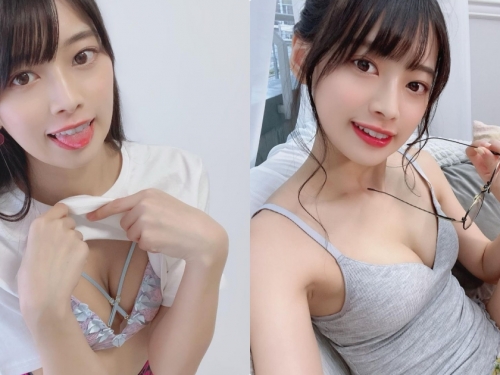 D奶賽車皇后「又甜又性感」，居家的小背心造型好誘人！