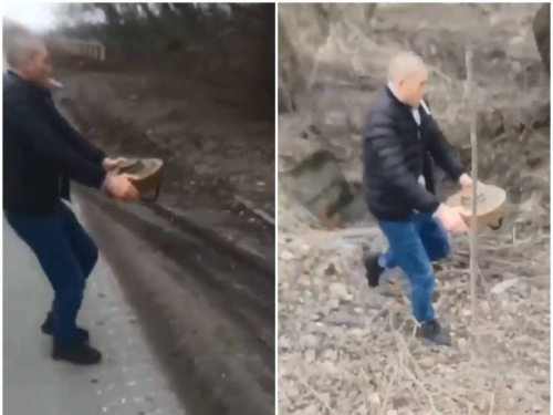 超狂！烏克蘭大叔叼菸徒手拆地雷 數百萬網友屏息看完...