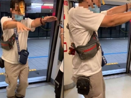 捷運有殭屍！ 他貼符咒跳進車廂喊「咬下去」 乘客傻眼了