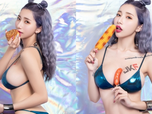 巨乳小隻馬「蕭晴」奶夾香腸發送福利，超傲人「火辣側乳」有夠凸出！