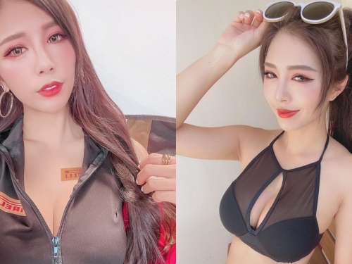 賽車場上超電眼辣模「高萱kimmy」，穿上新比基尼讓人想撲倒啊！