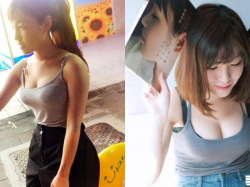 台北街頭驚見「奶妹騎Ubike」 上半身美胸超吸睛 ！網友驚呼：「形狀太明顯！」