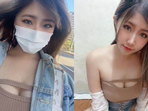 超可愛甜心正妹「娃比wabi」，「低胸背心辣照」散發火辣魅力！