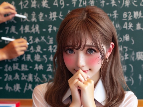 認真的學勉強的女學生．美美的日常