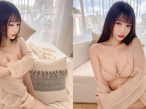 師範大學正妹「又又」裸色內衣超誘惑，透膚造型越看越邪惡！