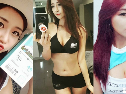 超嗨！「爆乳賽車女郎」讓人目不轉睛，這對「車頭燈太猛」叫人怎麼專心比賽…