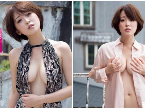 日「最強美乳女大生」來台拍寫真！　挖空連身衣「開到肚臍以下」，尺度好驚人啊！