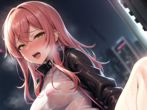 [AI Illustrated Erotic Portrait] Street Fashion Girl in the Roadside Part 2