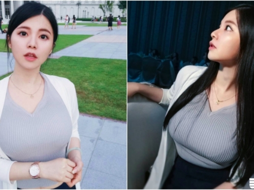 奇美博物館前遇「無辜大奶妹」！長相甜美眼睛好大！被盯著看快受不了了啦！