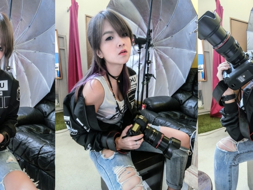 大尺辣模轉行「爆奶攝影師」！挺超大白皙巨乳拍照　一彎腰差點掉出！