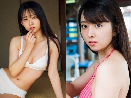 畢業前最後一脫！高中生偶像「塚田百々花」比基尼泳裝解放粉嫩雪乳