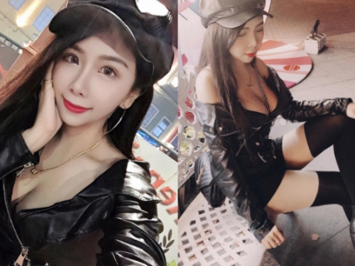 夜路驚見兇猛妹子！「小櫻Sakura」雪嫩美乳呼之欲出，深長事業線連警方都加強戒備！