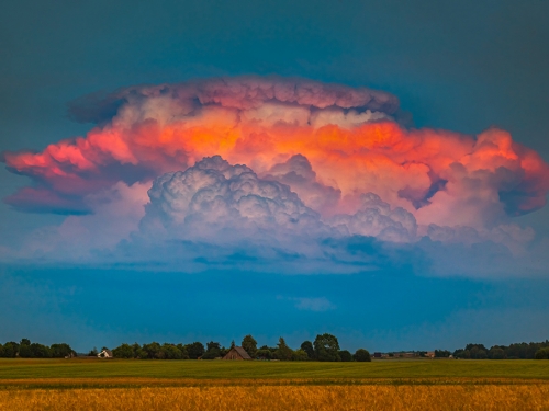 核爆？ 俄羅斯驚見「橘紅蘑菇雲」 畫面瘋傳