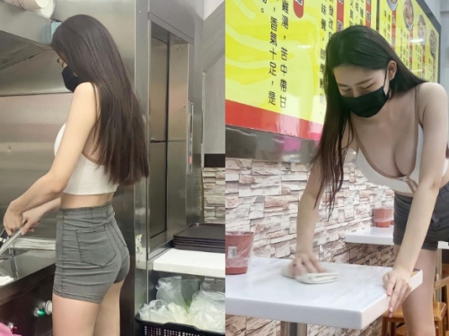 進補囉！買飯驚見「長腿雞湯妹」爆乳燉湯　台中朋友還不衝？